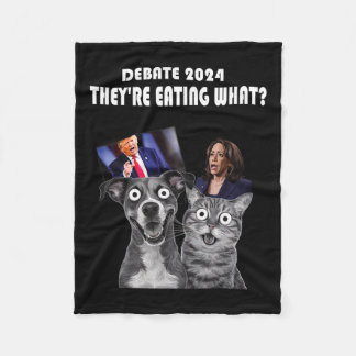 ディベおもしろいクト選挙2024ペット犬ネコ彼らはEa フリースブランケット