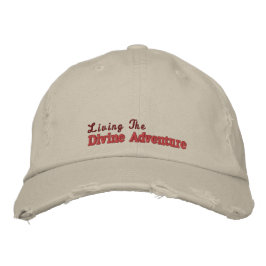 ディベやる気を起こさせるントアドベンチャー引用文ピンク素朴 刺繍入りキャップ