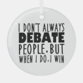 ディベートおもしろいチームのチャンピオン ガラスオーナメント (正面)