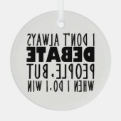 ディベートおもしろいチームのチャンピオン ガラスオーナメント (裏面)