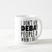 ディベートおもしろいチームのチャンピオン コーヒーマグカップ (正面右)