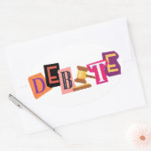 ディベートのシール 楕円形シール (封筒)