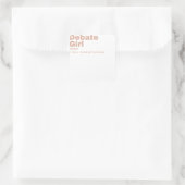 ディベートの女の子 – ディベート スクエアシール (バッグ)