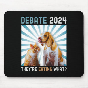 ディベート選挙2024ペット犬キャット彼らは食べのWである マウスパッド