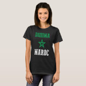 ディマ・モロッコ モロッコの誇り モロッコの旗 Tシャツ (正面フル)