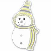 ディミゲンプライド雪だるまスノーパーフラグ黄色 シール (正面)