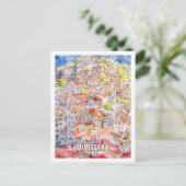 ディミサナギリシャ有名な旅行水の色のスケッチ ポストカード (スタンド正面)