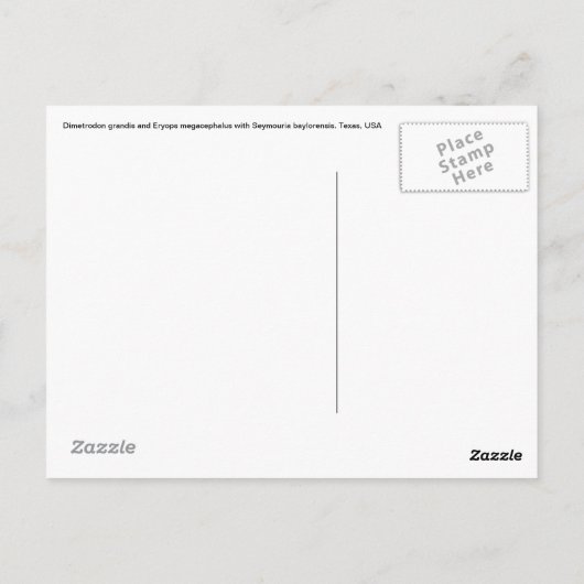 ディメトロドンのポストカード ポストカード (裏面)