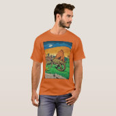 ディメトロドン単弓類 タイムトラベルTシャツ メンズ Tシャツ (正面フル)