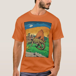 ディメトロドン単弓類 タイムトラベルTシャツ メンズ Tシャツ