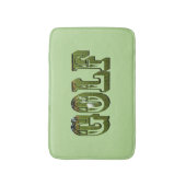 ディメンショナル・グリーン・ゴルフ・写真・ロゴ、 バスマット (正面縦)