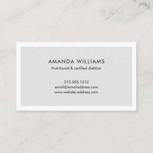 ディモダンエティ栄養士写真グリッドコラージュ 名刺 (裏面)