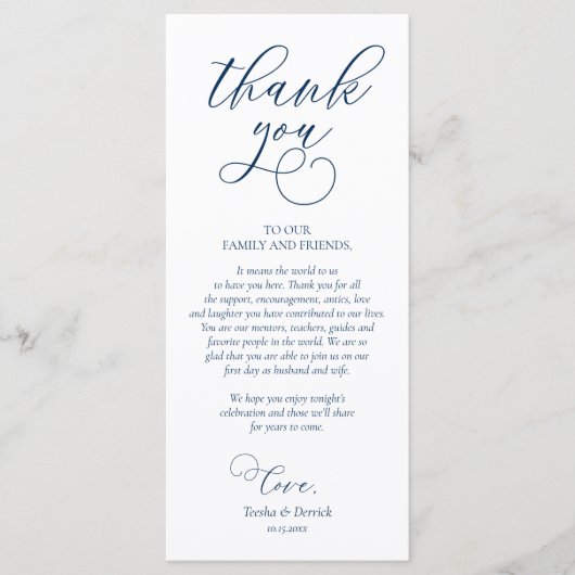 ディモダンナープレイス設定ありがとう海軍カード プログラム (正面)