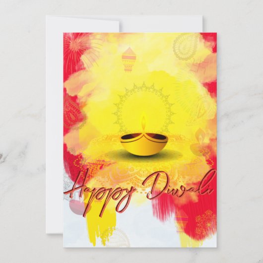 ディヤとのディワリ挨拶バジェット・ホリデー・カード シーズンカード (正面)