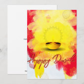 ディヤとのディワリ挨拶バジェット・ホリデー・カード シーズンカード (正面/裏面)