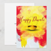 ディヤとのディワリ挨拶バジェット・ホリデー・カード シーズンカード (正面/裏面)