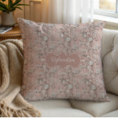 ディランドリアヴィンテージほこりっぽいバラピンク クッション
