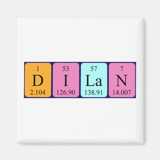 ディラン周期表名磁石 マグネット (正面)