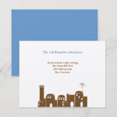 ディラン・マックス・ジェルサレム　ユダヤ教のバース・ミッツヴァ・レセプション 招待状 (正面/裏面)