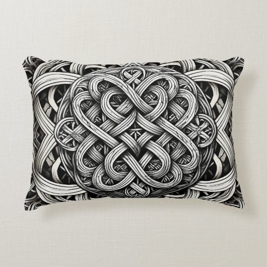 ディリエルテシュワルツ – ヴァイサー・ケルティシュエ・ノテン0001 アクセントクッション (正面)