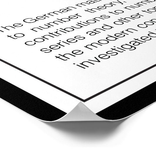 ディリクレ ポスター (角)