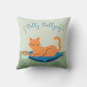 ディリー・ダリング・オレンジキャット クッション (裏面)