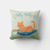 ディリー・ダリング・オレンジキャット クッション (正面)