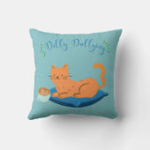 ディリー・ダリング・オレンジキャット クッション (裏面)