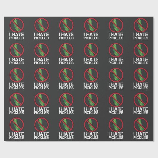 ディルおもしろいキュウリのハターユーモア私はピクルスを嫌う ラッピングペーパー (フラット)