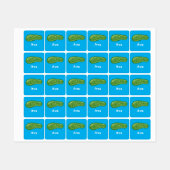 ディルとItデザイン – 小型正方形の衣類ラベル ラベル (シート)