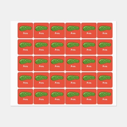 ディルとItデザイン – 小型正方形の衣類ラベル ラベル (シート)