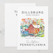 ディルスバーグPENNSYLVANIA TRAVEL POSTERありがとう サンキューカード (正面/裏面)