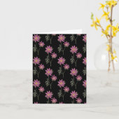 ディルデイジーグリーティングカードブラックパターン カード (黄色い花)