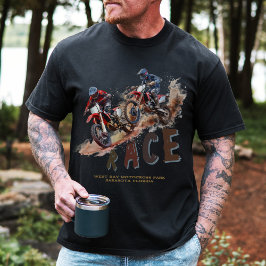 ディルトビークスレーシングモトクロスレースパーク文字 Tシャツ