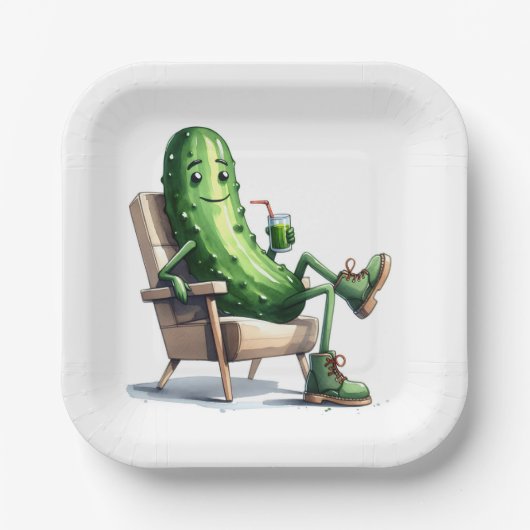 ディルリラックスピクルの椅子 ペーパープレート (正面)