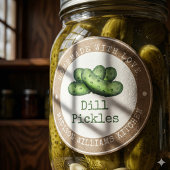 ディル漬け缶詰ラベル | Homemade with Love ラウンドシール