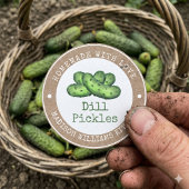 ディル漬け缶詰ラベル | Homemade with Love ラウンドシール