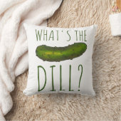 ディル（ディール）グリーンおもしろいコーシェーPickleとは クッション (ブランケット)