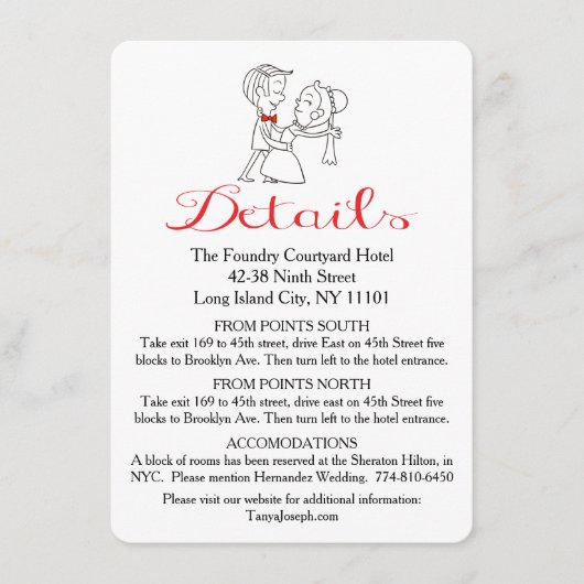 ディレクション新郎新婦ブラック&ホワイト結婚ズ エンクロージャーカード (正面)