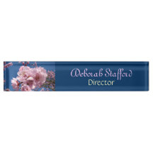 ディレクターマネージャーの机用ネームプレートの春の花