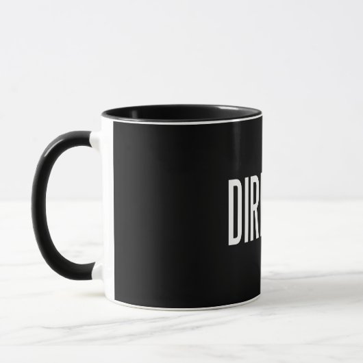 ディレクター信号器のマグ11 oz (黒い版) マグカップ (左)