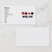 ディレクター、(4つのカードのスーツ橋ゲーム) 名刺 (正面/裏面)