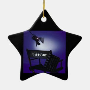 ディレクターSlate、椅子及びステージライトの セラミックオーナメント