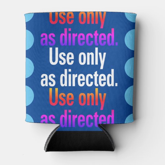 ディレクテッドレインボー文字ドットBGのみ使用 缶クーラー (正面)