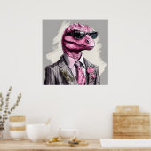 ディレクトルサウルスレックス恐竜アートプリント ポスター (キッチン)