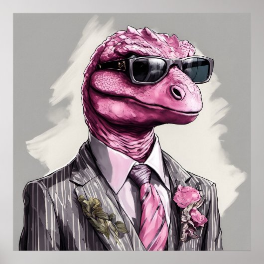 ディレクトルサウルスレックス恐竜アートプリント ポスター (正面)