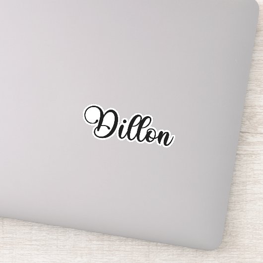 ディロン名 – 手書き書道 シール (詳細)