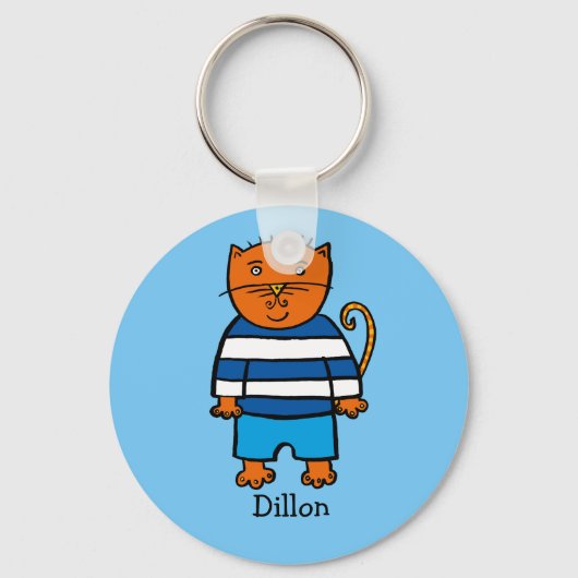 ディロン猫のカスタムグッズ キーホルダー (正面)