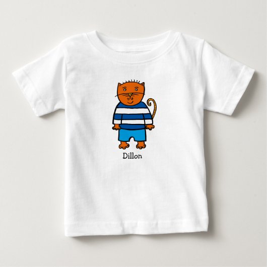 ディロン猫のカスタムグッズ ベビーTシャツ (正面)