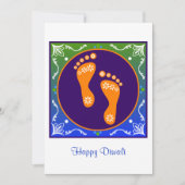 ディワカラフルリランゴリウィズフットプリント 招待状 (正面)